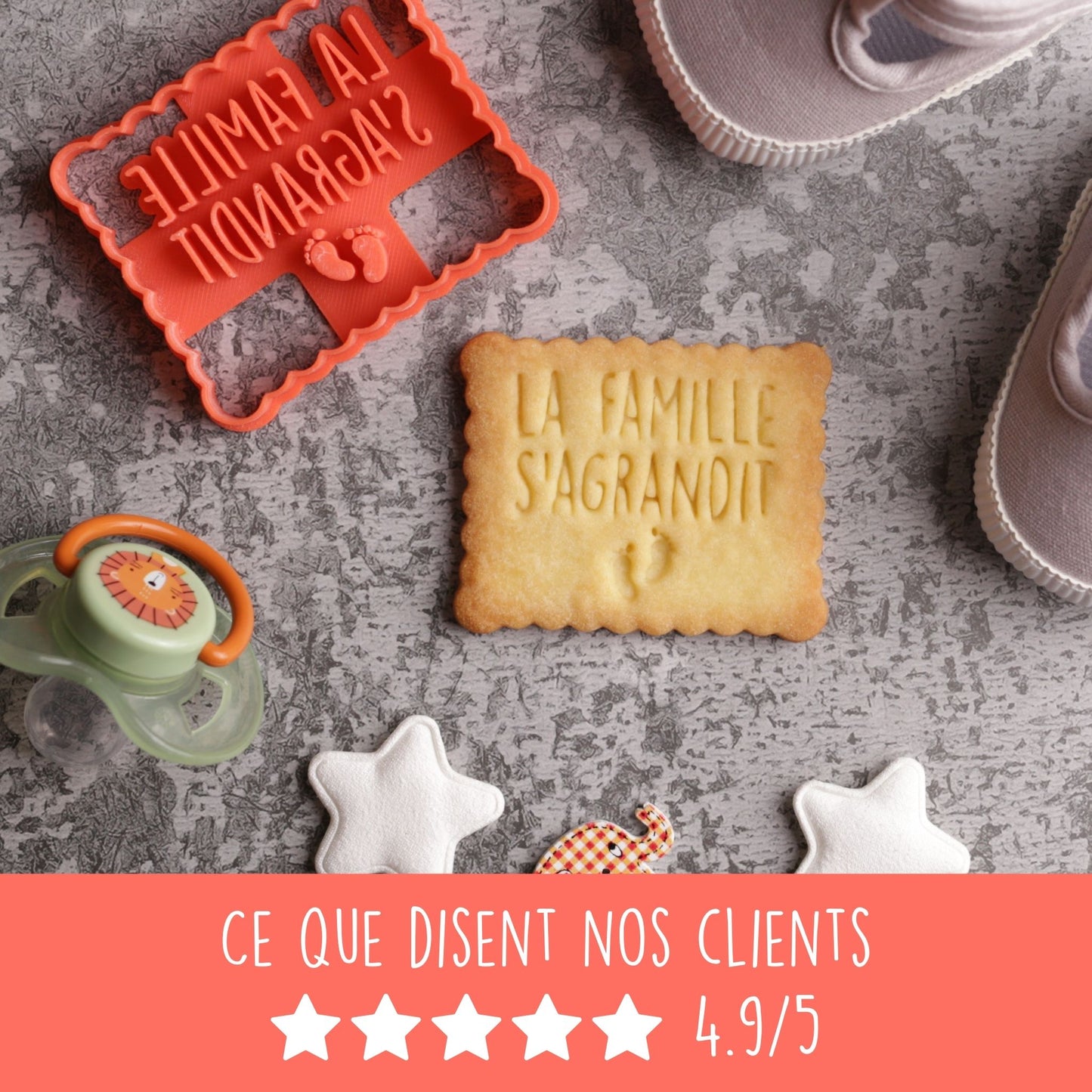 Emporte-pièce annonce grossesse La Famille S'Agrandit