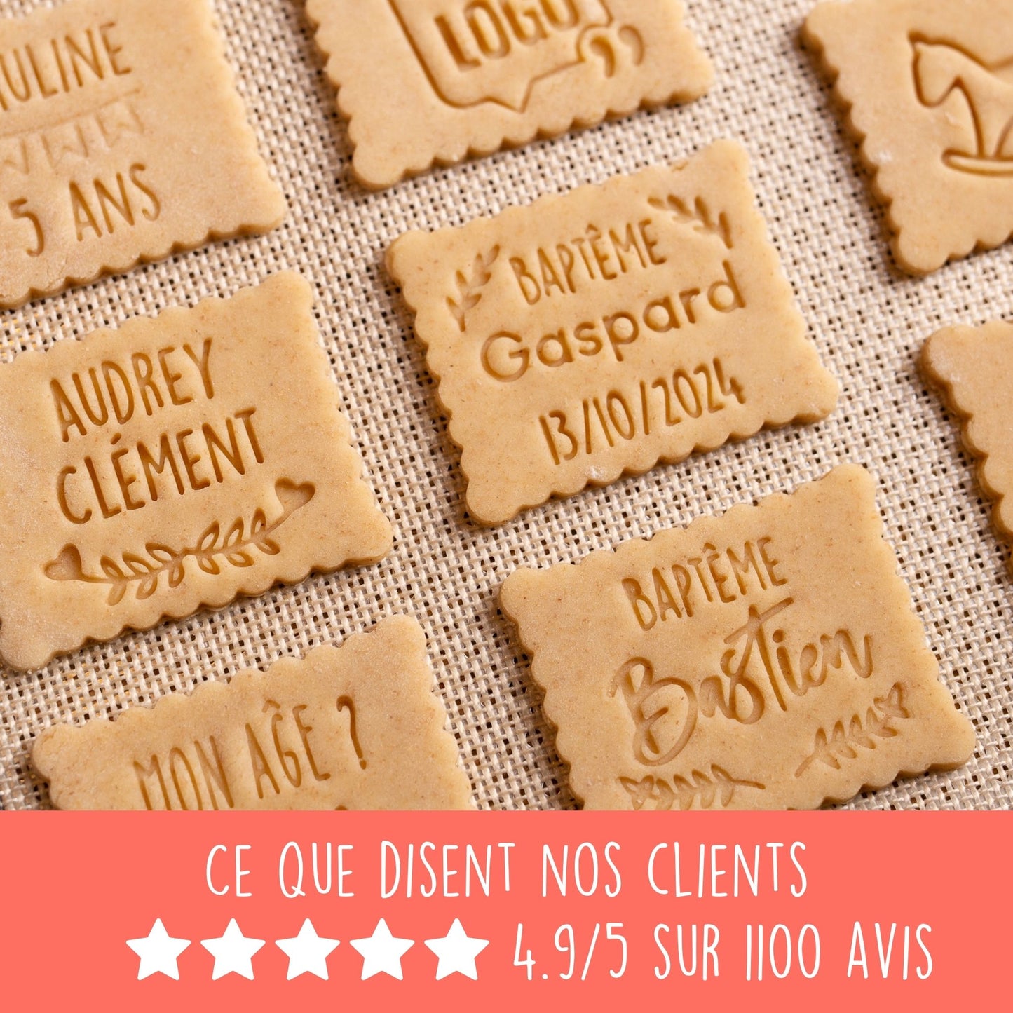 Emporte-pièce personnalisé Baptême - Biscuits personnalisés