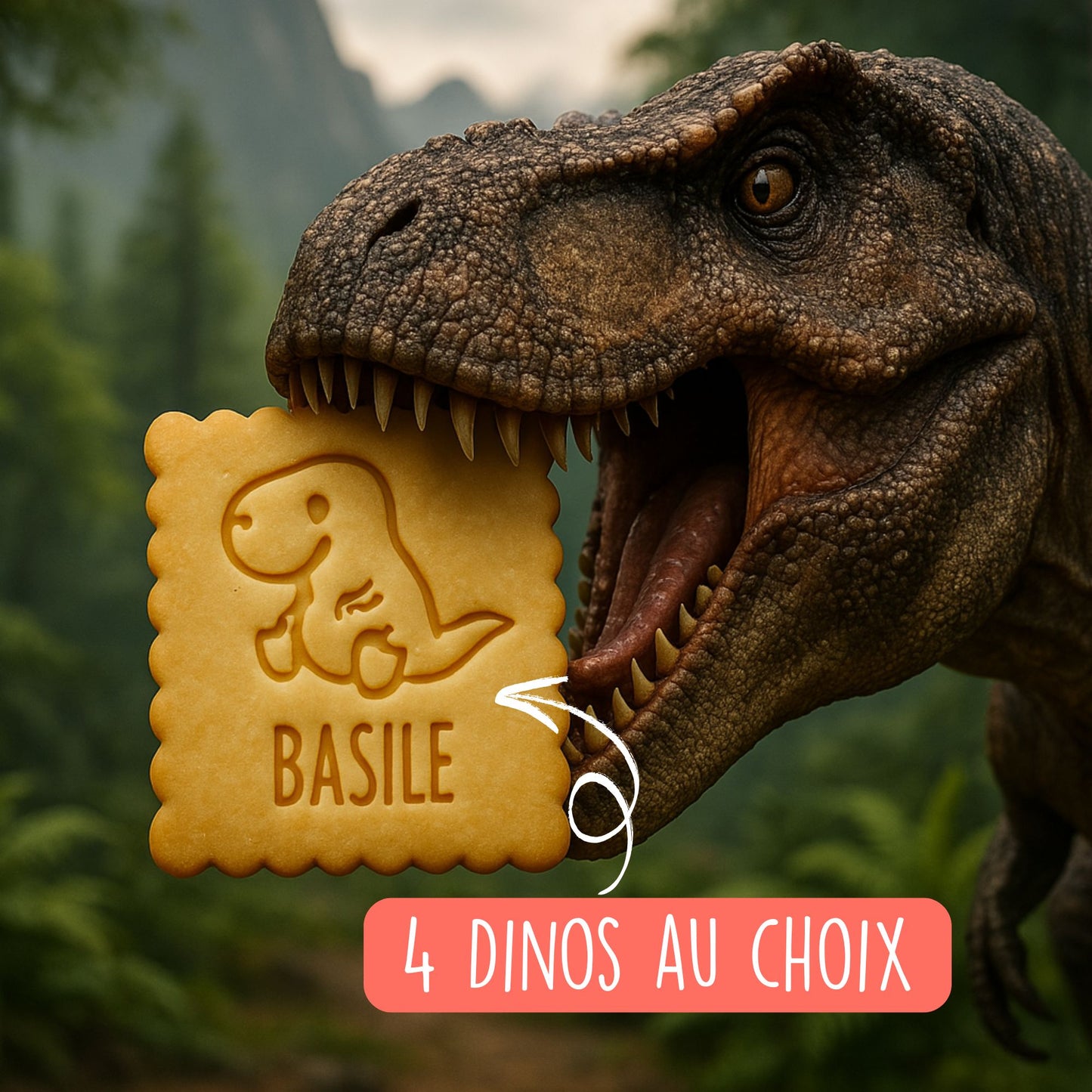 Emporte-pièce dinosaure personnalisé