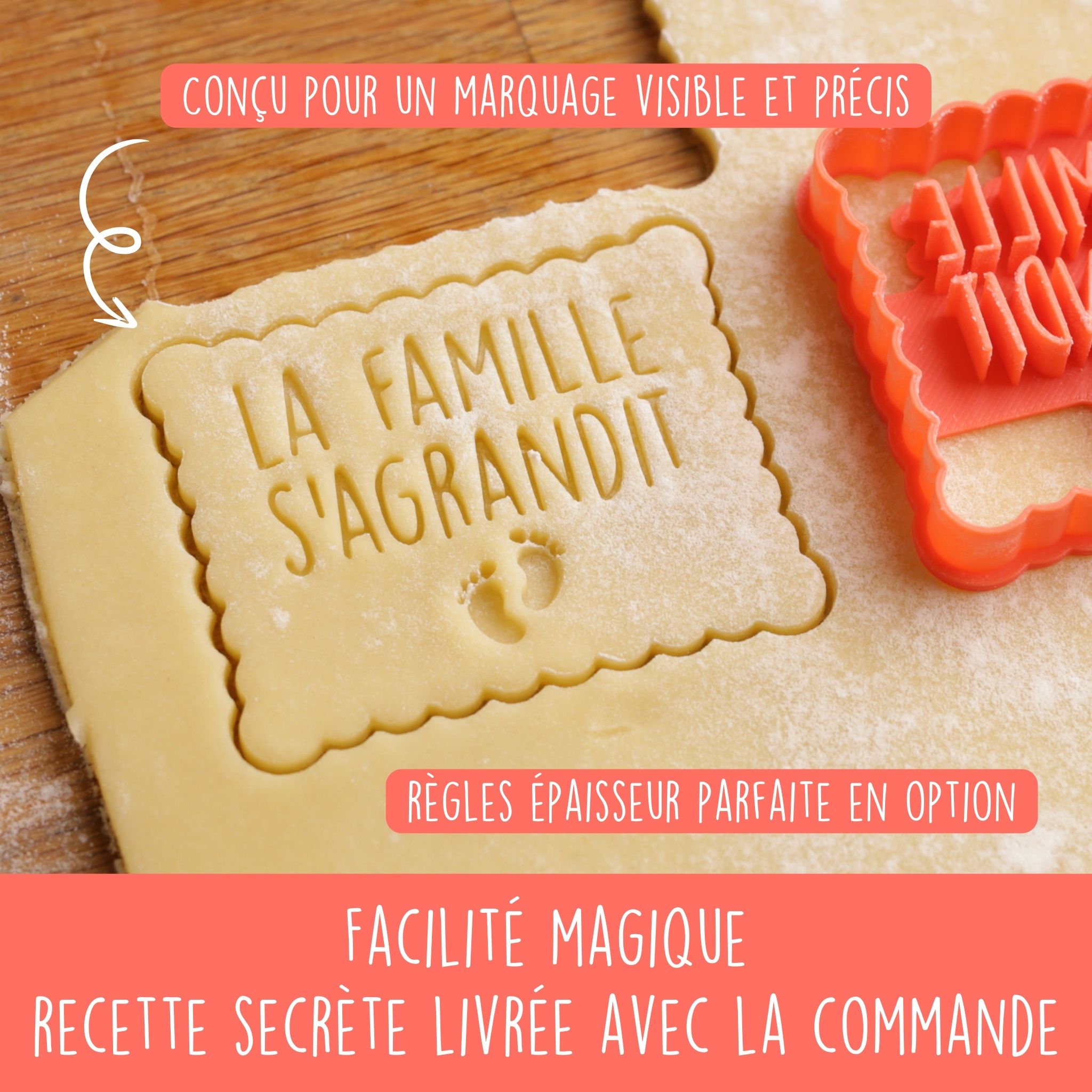 Emporte-pièce annonce grossesse La Famille S'Agrandit