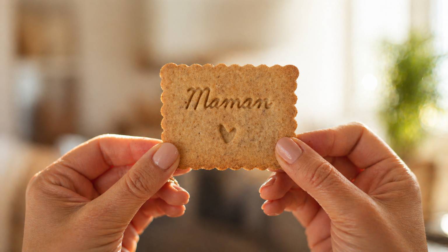 Biscuit personnalisé cœur à partager signé Mon Empreinte à Biscuits, une idée pâtisserie maison