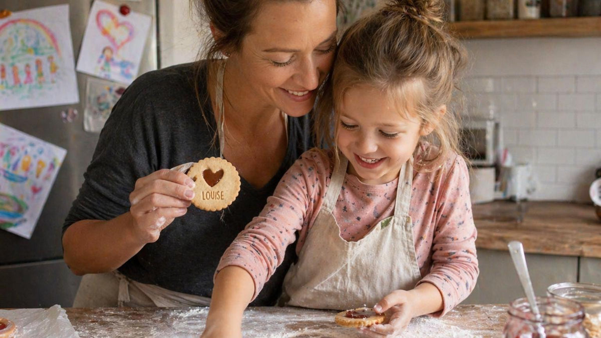 Biscuit personnalisé cœur signé Mon Empreinte à Biscuits, une idée pâtisserie maison