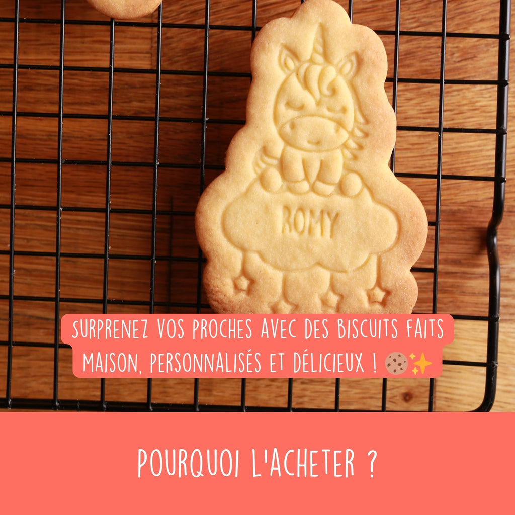 Emporte-pièce licorne avec prénom personnalisé