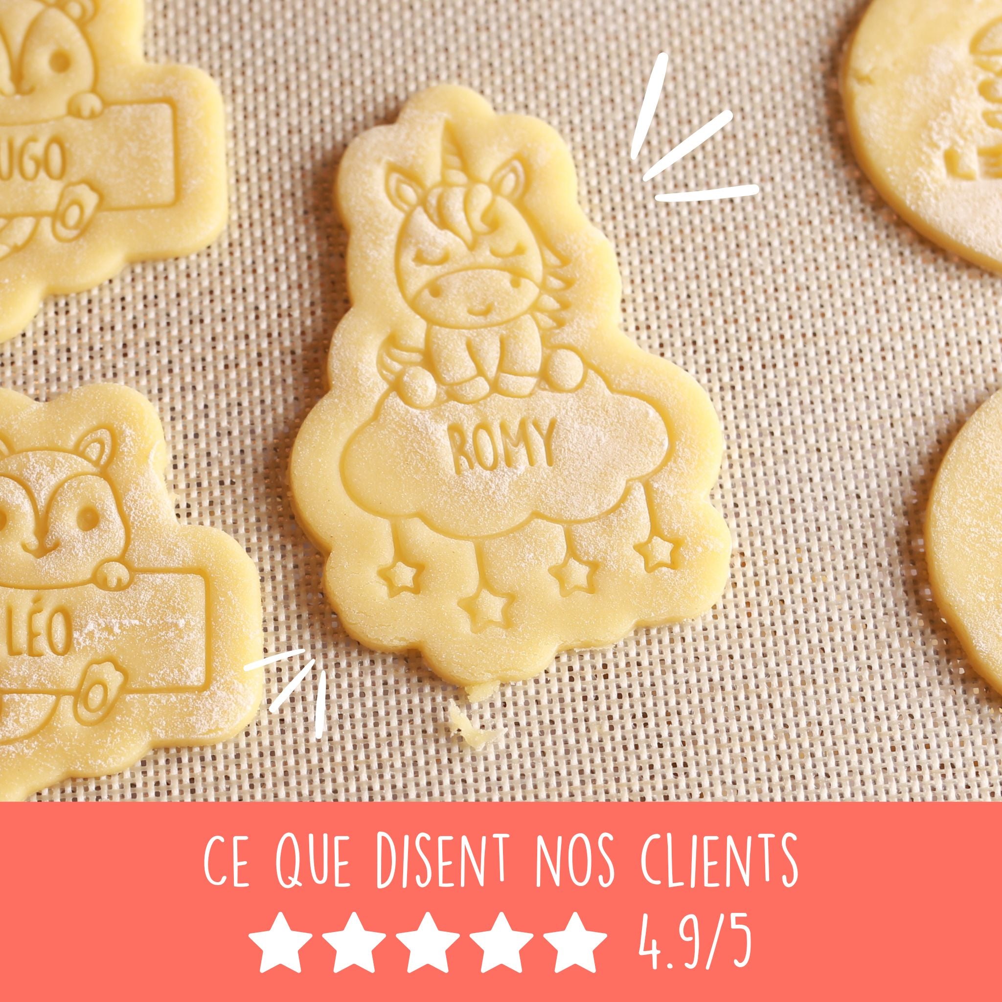 Emporte-pièce licorne avec prénom personnalisé