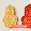 Emporte-pièce licorne avec prénom personnalisé