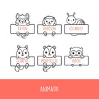 Emporte-pièce animaux de la forêt personnalisable avec prénom