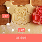 Emporte-pièce animaux de la forêt personnalisable avec prénom