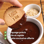 Emporte-pièce personnalisé prénom et âge avec nappage chocolat possible