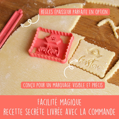 Emporte-pièce personnalisé thème pirate avec prénom