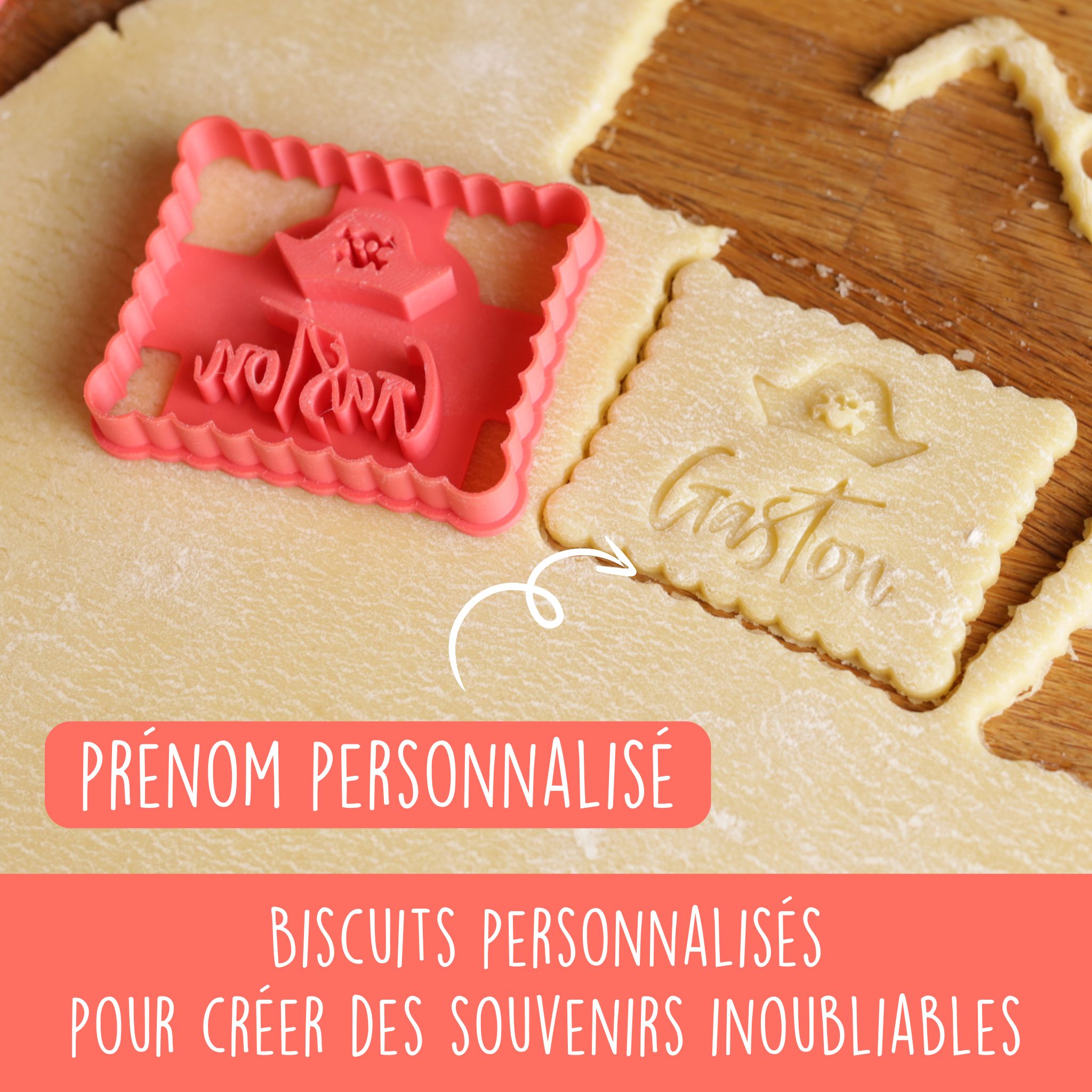 Emporte-pièce personnalisé thème pirate avec prénom