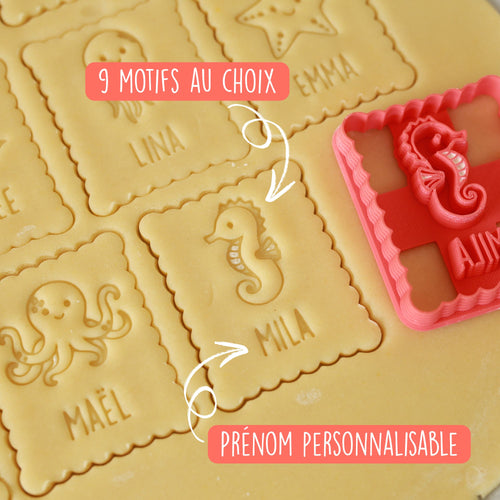 Biscuits personnalisés à partager sur le thème des animaux de la mer signé Mon Empreinte à Biscuits
