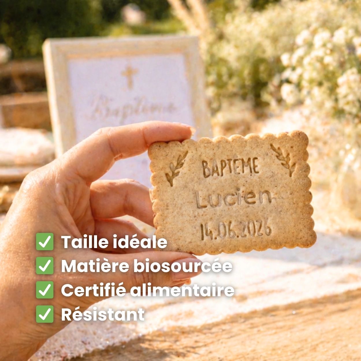 Kit emporte-pièce pour réaliser de jolis biscuits décorés pour un baptême signé Mon Empreinte à Biscuits