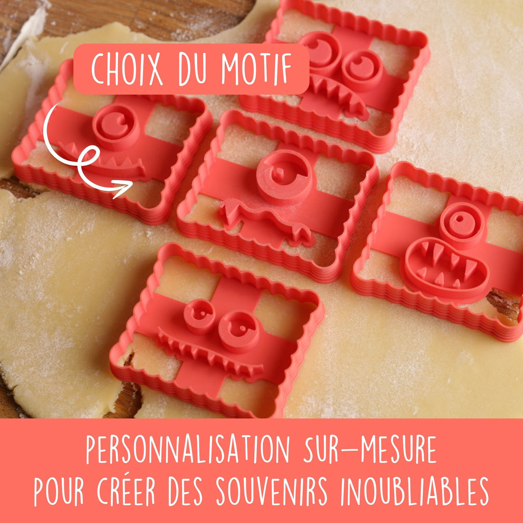 Emporte-pièces de Halloween - Petits Beurres avec Visages Terrifiants et Mignons