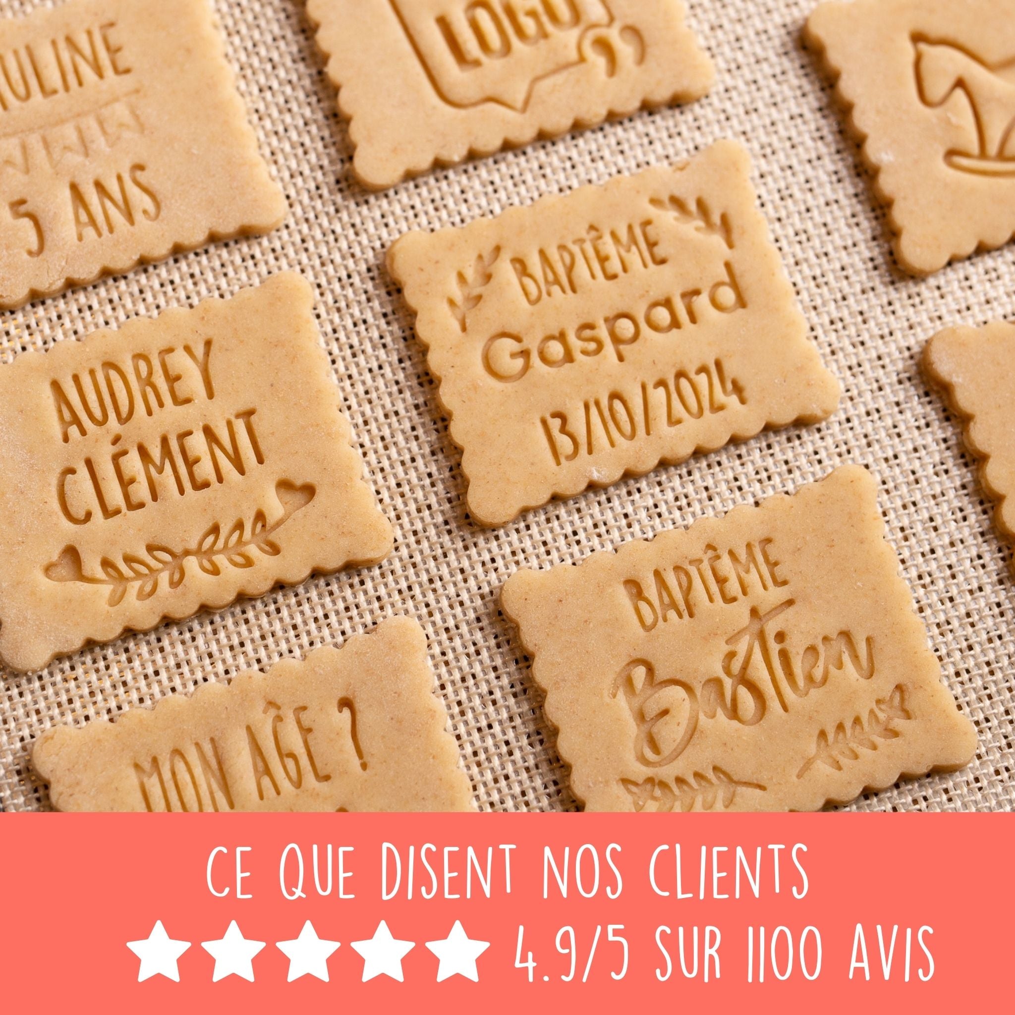 Emporte-pièce personnalisé Baptême - Biscuits personnalisés