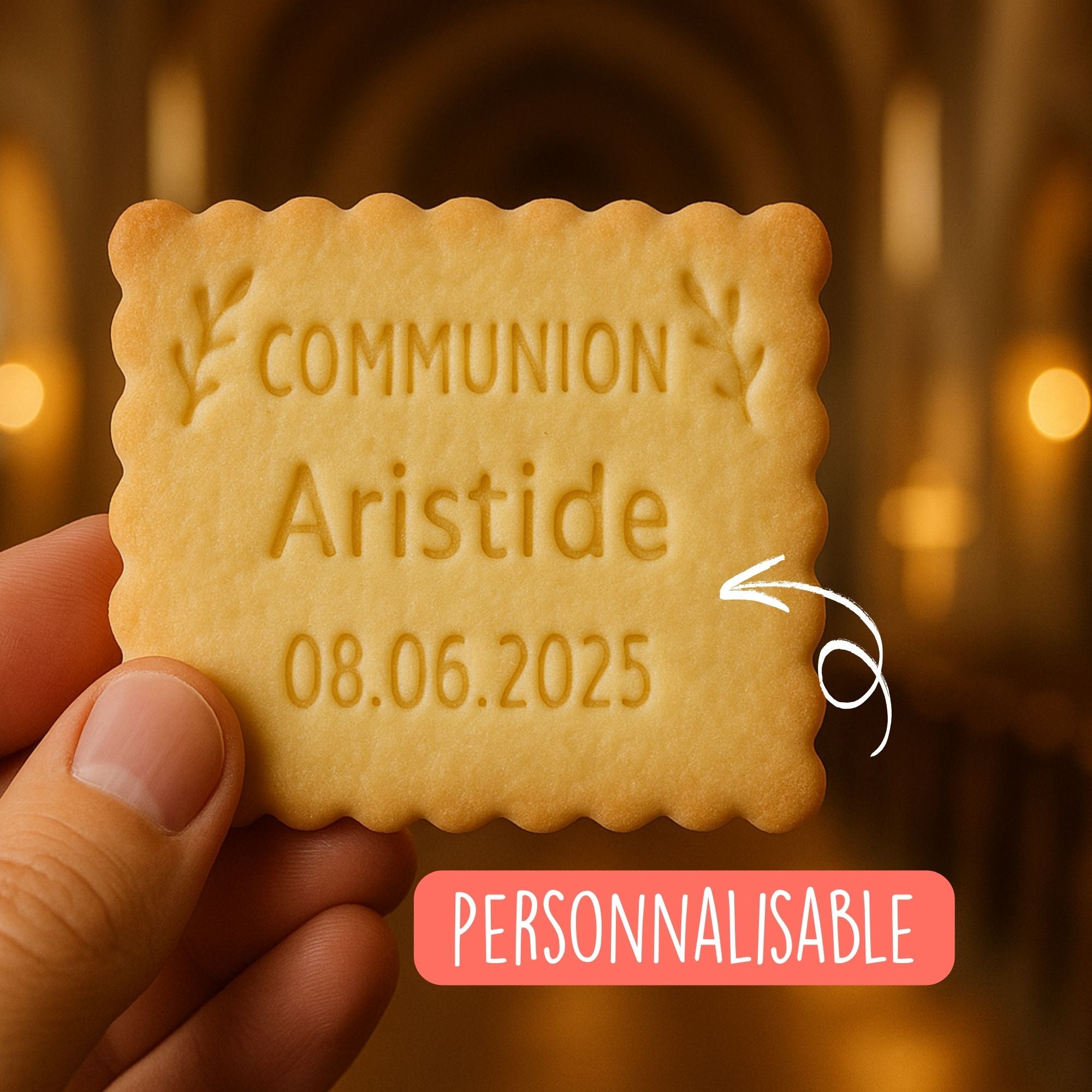 Emporte-pièce communion personnalisé