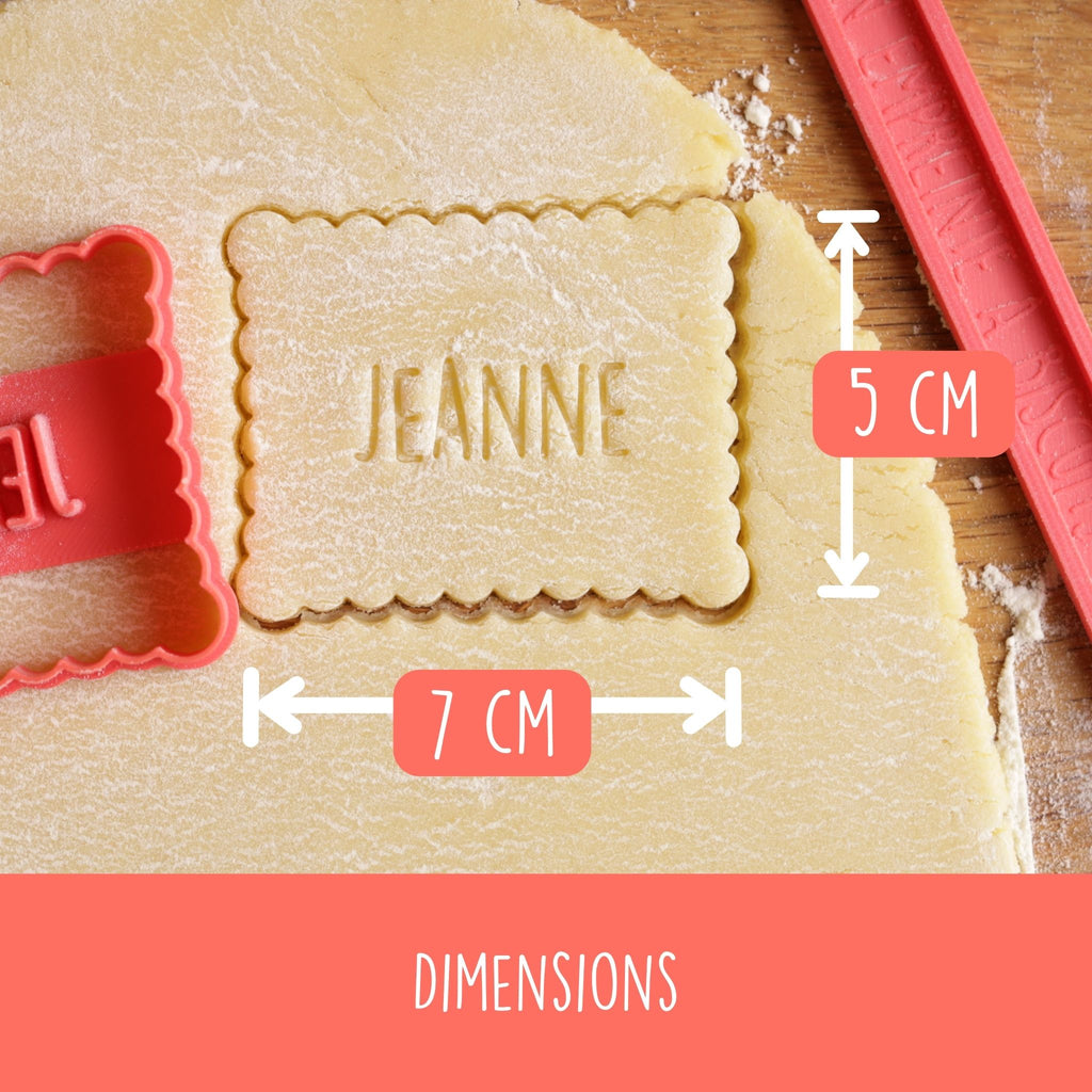 Emporte-pièce personnalisable avec prénom et police au choix