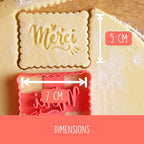 Emporte-pièce "Merci"  – Créez des biscuits personnalisés pour des moments magiques !