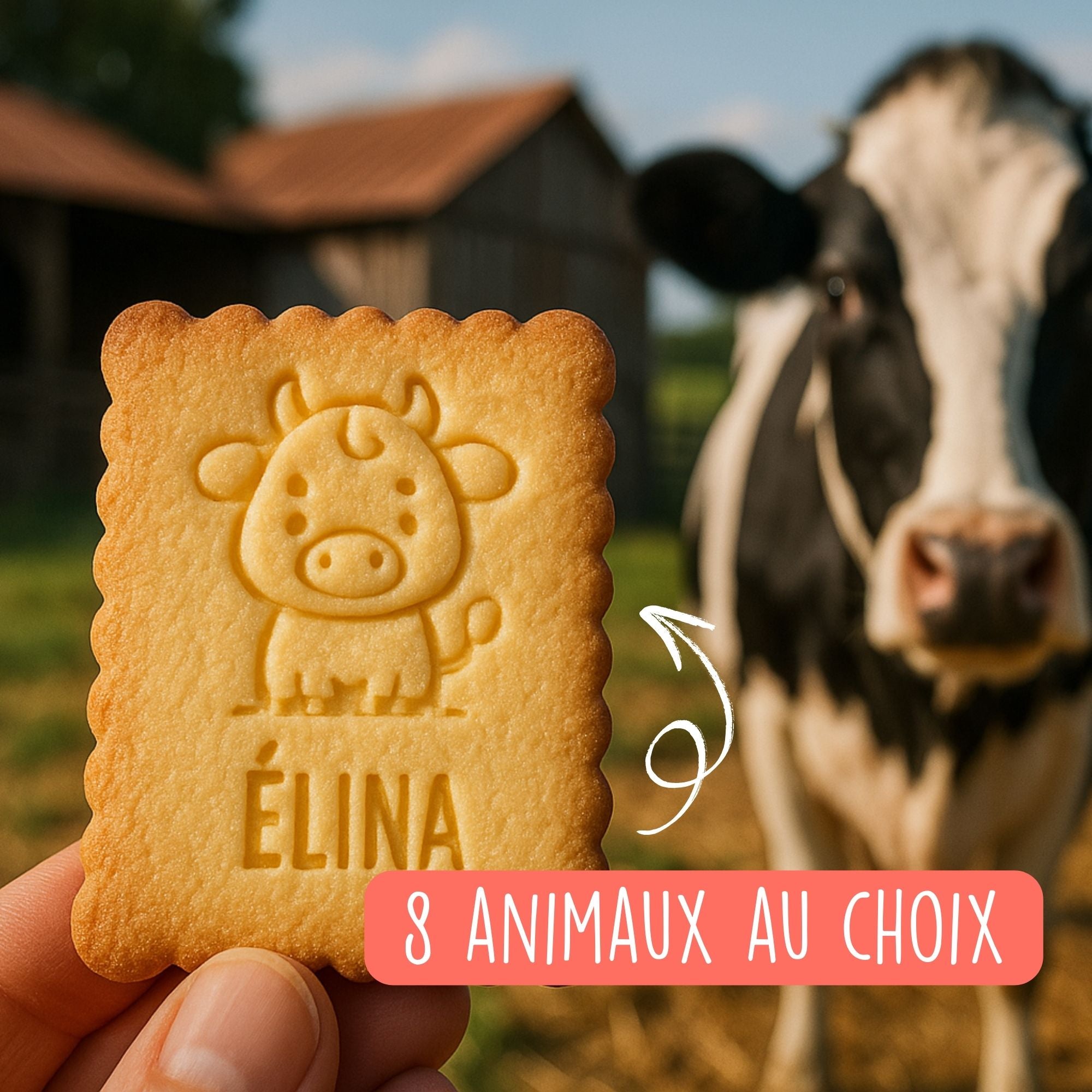 Emporte-pièce animaux de la ferme personnalisé