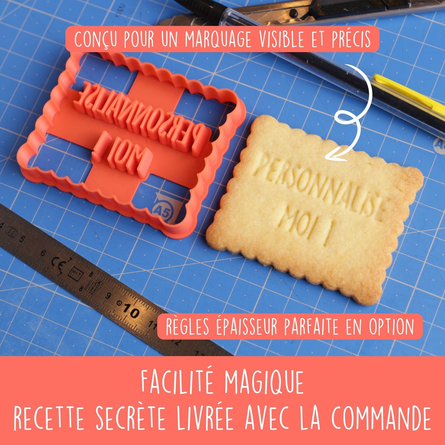 Emporte-pièce à personnaliser - Biscuit sur-mesure