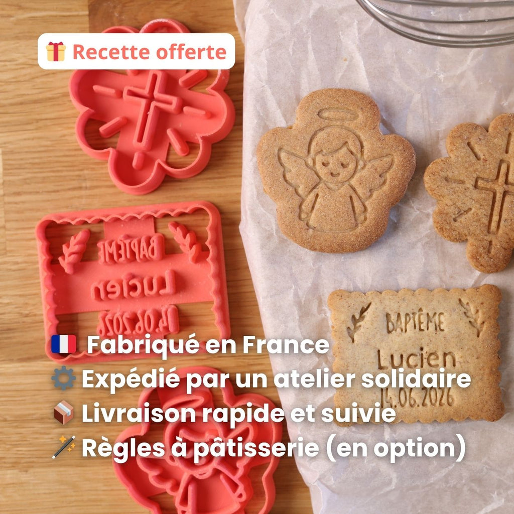Kit emporte-pièce croix pour réaliser de jolis biscuits décorés pour une communion