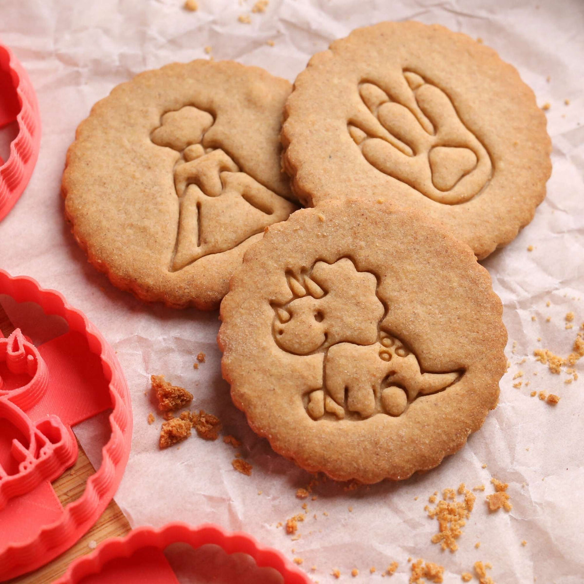 Lot de 6 emporte-pièces en forme de dinosaure en acier inoxydable pour pâtisserie, fête d'anniversaire d'enfants Lot de 6 emporte-pièces en forme de dinosaure en acier inoxydable pour pâtisserie, fête d'anniversaire d'enfants