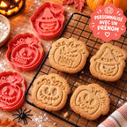 Kit de 4 emporte-pièces citrouilles pour Halloween signé Mon Empreinte à Biscuits