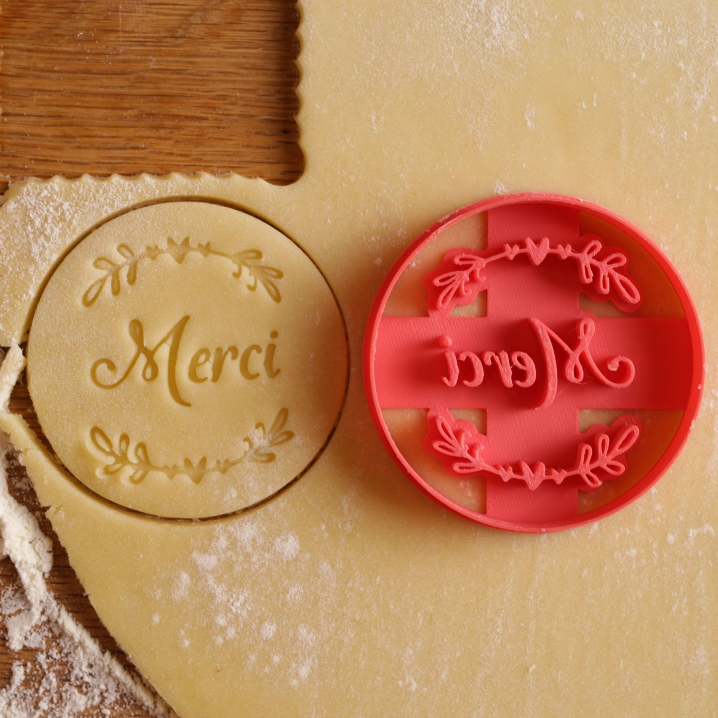 Emporte-pièce "Merci" rond – Idéal pour cadeau d'invités pour votre mariage